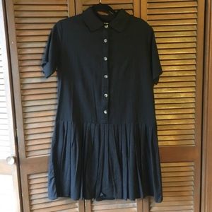 Black Dropwaist Pepaloves Linen Dress
